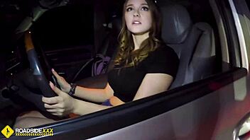 riding monster cock in outdoor pov sex with mechanic on roadside 😍