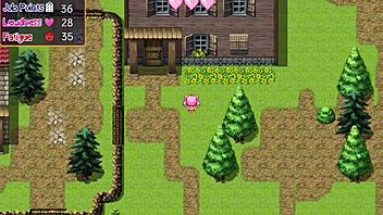 noelle tries her best in this game challenge