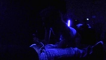 Blacklight BDSM scene with Carrie B and extreme sex acts