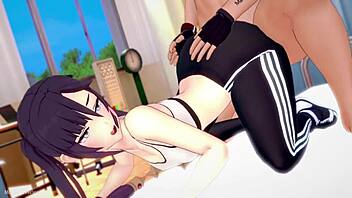 Mona in sports attire seeks fun with huge cock