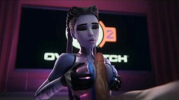 overwatch compilation featuring various scenes from the game in anime style hentai