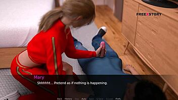 57 - dusklight manor - final fun with mary - mary gives handjob to john and sucked his penis till he cum fully inside her mouth