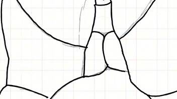 Drawing black big booty in doggy style position