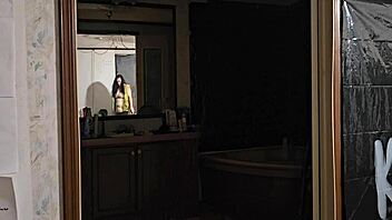 Contractor hired for floor repair caught masturbating with wet juicy pussy on site