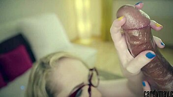 Candy May Strokes Big Black Cock!