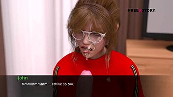 57 - dusklight manor - final fun with mary - mary gives handjob to john and sucked his penis till he cum fully inside her mouth