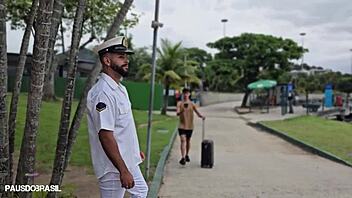 Captain Twink Sucks Big Black Cock