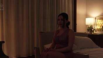 japanese babe teases with big tits during steamy bath