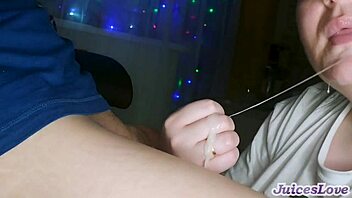 Amateur Cumslut Indulges In Sucking Cock And Playing With Cum