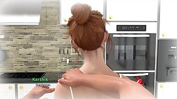 Hey Karthik, bang Riley hard with blowjob and footjob in dream!