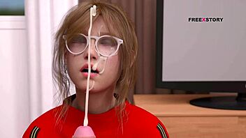 57 - dusklight manor - final fun with mary - mary gives handjob to john and sucked his penis till he cum fully inside her mouth