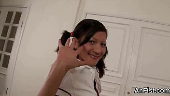 spicy lesbo stunners stretching and fisting buttholes