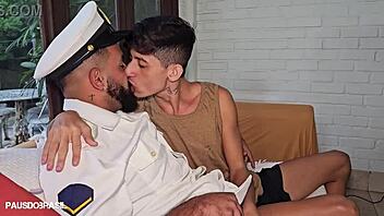 Captain Twink Sucks Big Black Cock