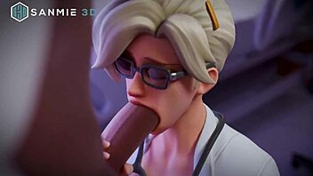 overwatch compilation featuring various scenes from the game in anime style hentai