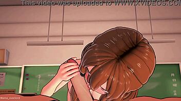 step sister playfully interacts with big dick in swimmer outfit on bed