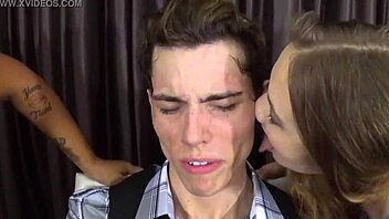 Samantha Hayes and Aiden Valentine in a male snack vore fetish scene