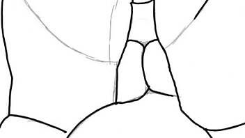 Drawing black big booty in doggy style position