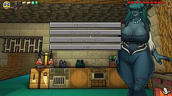 In Hornycraft parody, creeper girl and piglette give deepthroat blowjob.