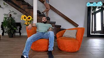 Big ass step sister and half black step brother arguing over remote