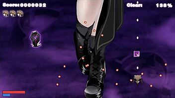 get to work succubus chan undressing giant waifu in hentai game ep 2