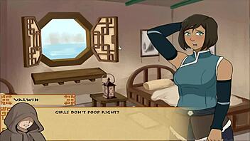 korra is in bed getting some anal action in this hentai episode