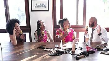 casal black rj at santa caliente event in sheer red lingerie 🔥