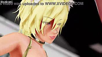 This futa in the lewd gym has big tits and monster cock