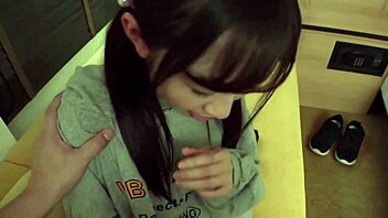 Japanese step sister shows off small tits in homemade sexy clip.