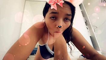 Mamada y follada en la cama snapchat