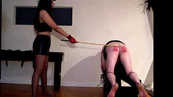 A hard caning punishment with spanking and oral involved