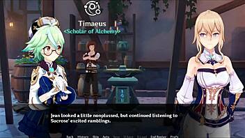 klee gets pranked in this adventure, leading to bondage and lesbian fingering