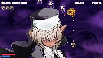 get to work succubus chan undressing giant waifu in hentai game ep 2