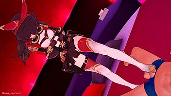 Amber’s footjob fun in uncensored 3D hentai cartoon action