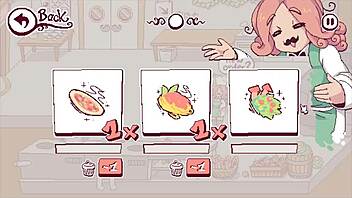 Kinky futa-kelner spruter på pizzaen?