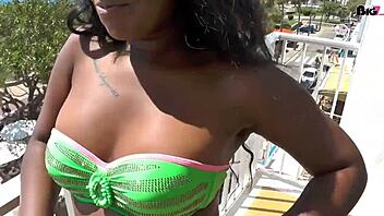 sunny star is having public sex with a black guy