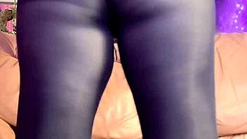 i'm masturbating in my black pantyhose, feeling the nylon on my hairy beaver