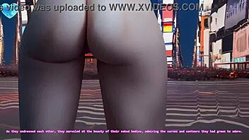 21yo blonde doll girl visits New York in hyper-realistic hentai