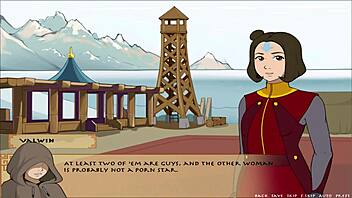 Busty Korra gives handjob in four element trainer book 5 slav part 7 hentai.