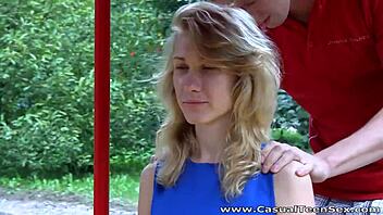 Blonde Marina Rides in Casual Teen Sex