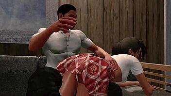 Jack And Emma Spanked In Paradise With Anime Hentai Discipline