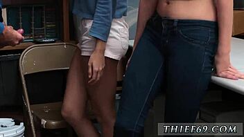 russian teen suspects get roughly apprehended by police in hardcore group threesome uniform scene