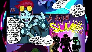 Fiesta cartoon divertida con personajes cómics y vibes anime