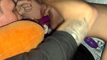 Teens denied orgasm react to hot big dildo deep insertion challenge.