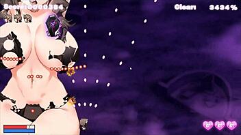 Succubus Chan undresses her giant nun waifu in 3D