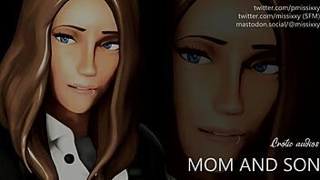 Step mom and son share erotic audio fantasies with dirty talk