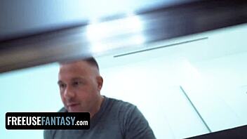 big dick stepbro & his raunchy step-sis corrupt their innocent tenant to pay rent with freeuse pussy