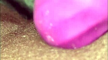 Milaj Testing New Wand Vibrator On Her Ebony Clit