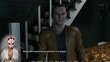Playful fox in the Race of Life visual novel game