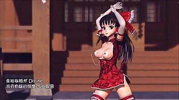 Reim from Touhou engages in intense hentai action