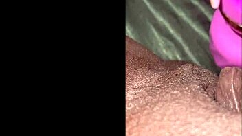 Milaj Testing New Wand Vibrator On Her Ebony Clit